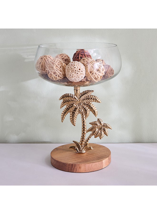 Home Box وعاء زينة مركزي سحرا ذهبي للمنزل - Image 1